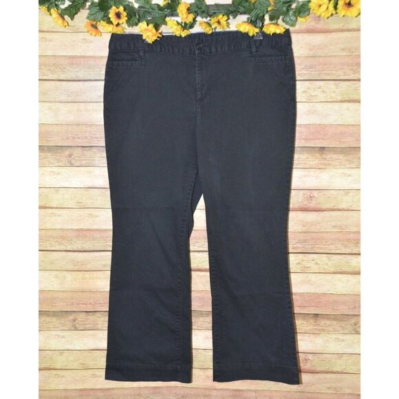 Dressbarn Black Casual Pants Plus Size 18W Wide Leg Pockets Stretch Basic - Picture 1 of 7